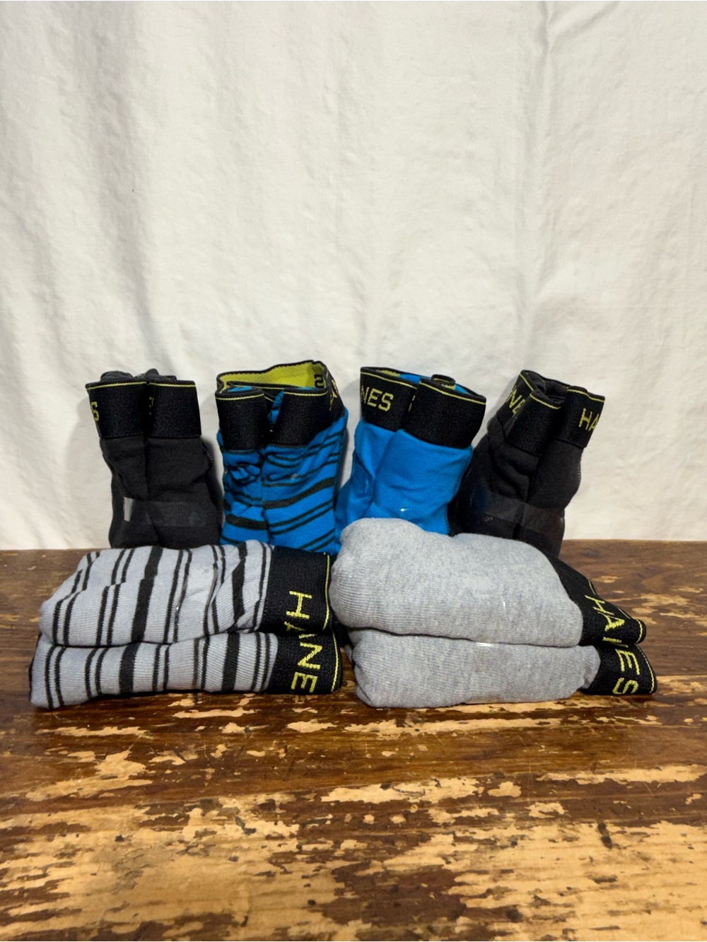 Hanes Men’s Blue & Gray Athletic Crew Socks - Pack